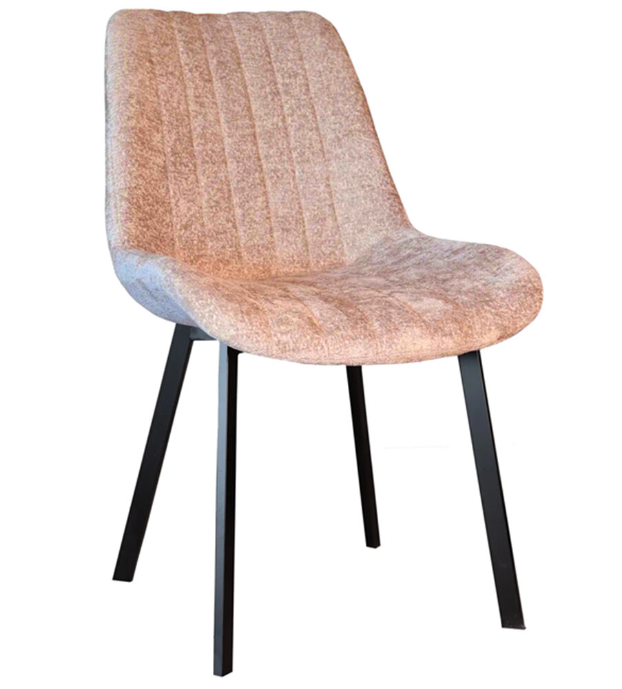 Eetkamerstoel Susta taupe chenille eetstoel