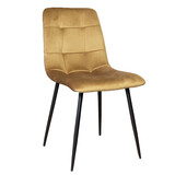 Lizzely Garden & Living Eetkamerstoel Catoo velvet bruin eetstoel