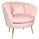 Lizzely Garden & Living Fauteuil zitbank 1 persoons Belle velvet roze bankje