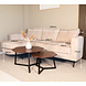 Lizzely Garden & Living Hoekbank design Nox 250cm bank beige chenille bankstel links loungebank