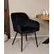 Lizzely Garden & Living Eetkamerstoel met armleuning Barbara zwart velvet eetstoel