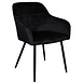 Lizzely Garden & Living Eetkamerstoel met armleuning Barbara zwart velvet eetstoel
