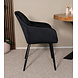 Lizzely Garden & Living Eetkamerstoel met armleuning Barbara zwart velvet eetstoel