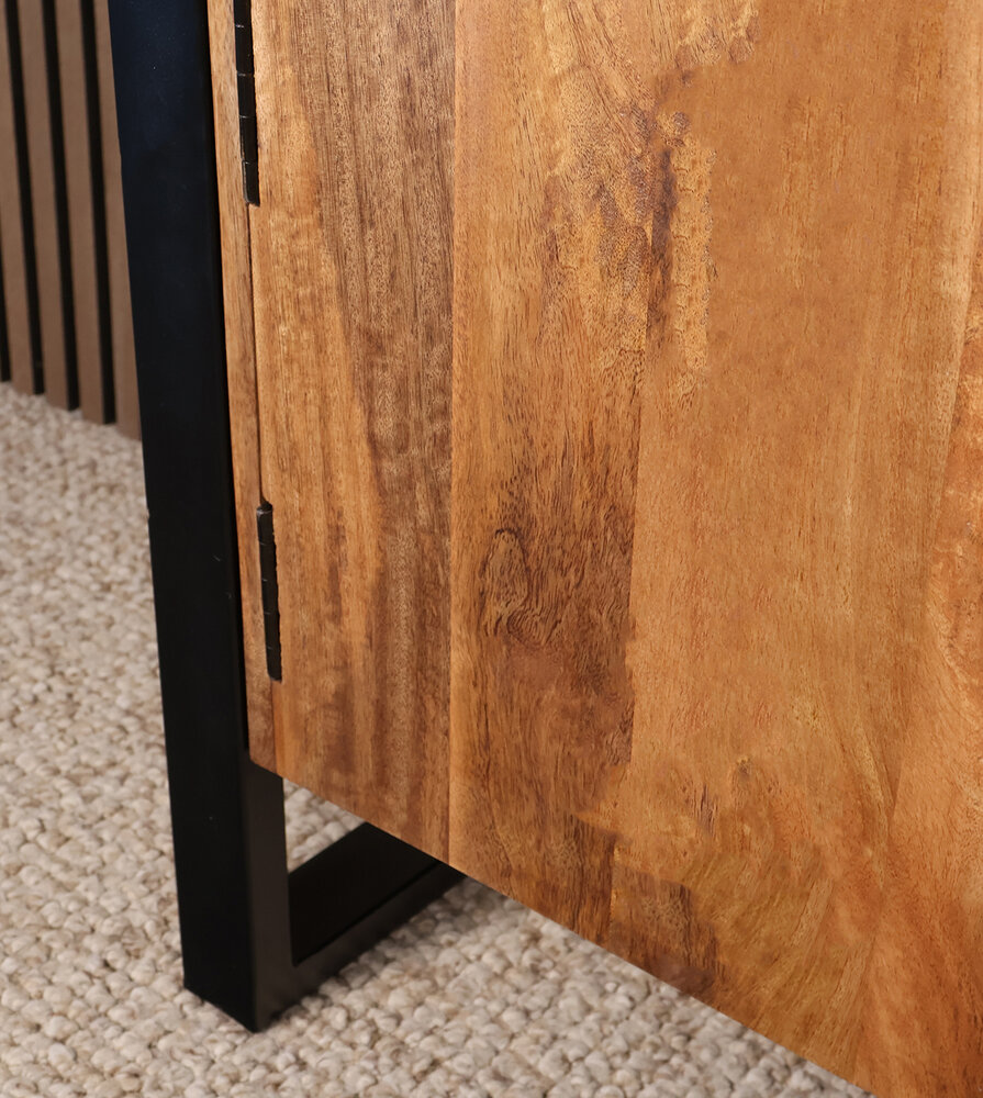 TV meubel mangohout Robin 135cm industrieel duurzaam massief hout mango