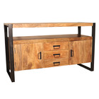 TV meubel mangohout Robin 135cm industrieel duurzaam massief hout mango