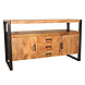 Lizzely Garden & Living TV meubel mangohout Robin 135cm industrieel duurzaam massief hout mango