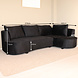 Lizzely Garden & Living Hoekbank Lando 270cm bank zwart velvet bankstel rechts loungebank