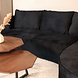 Lizzely Garden & Living Hoekbank Lando 270cm bank zwart velvet bankstel rechts loungebank