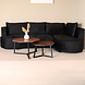Lizzely Garden & Living Hoekbank Lando 270cm bank zwart velvet bankstel rechts loungebank