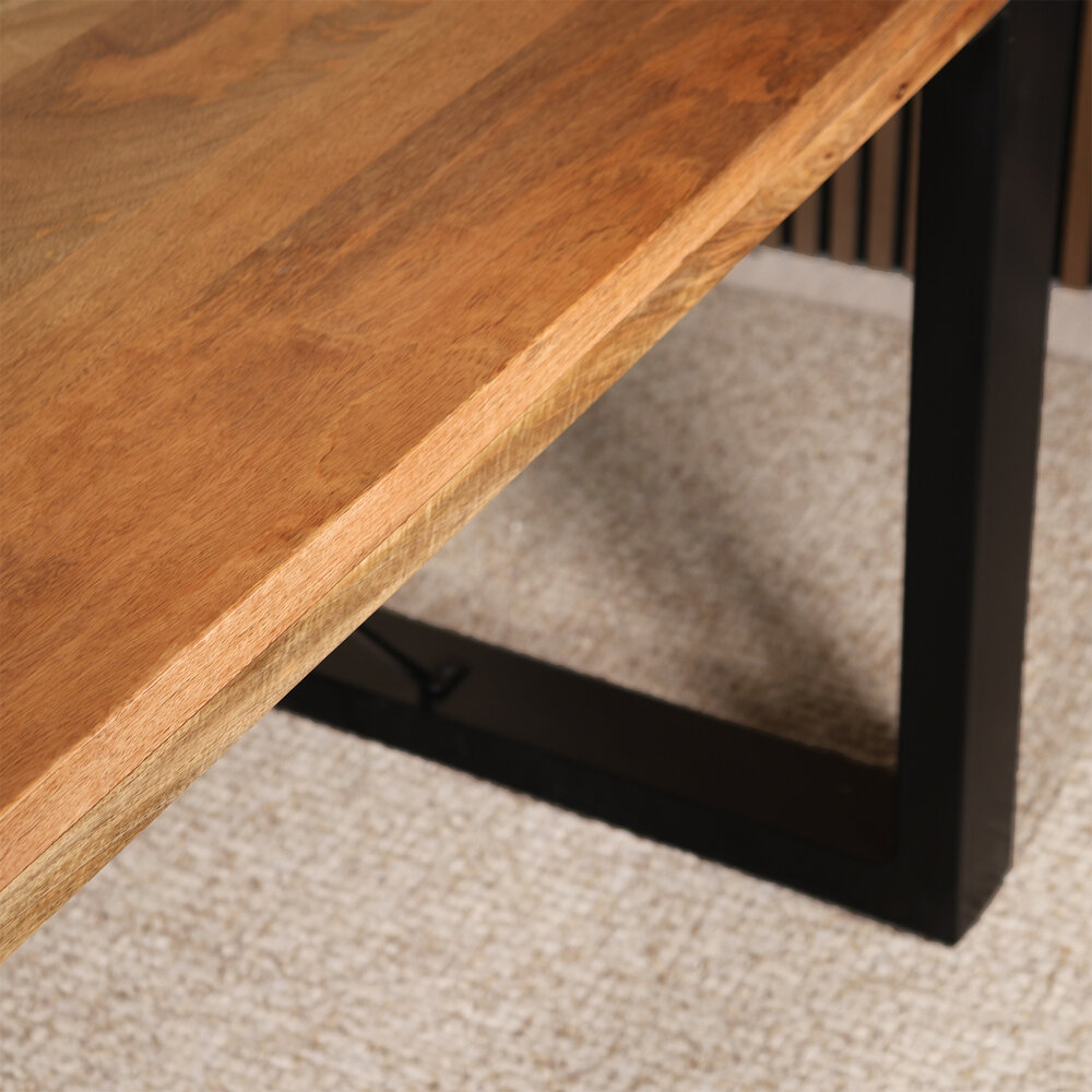 Eettafel rechthoekig Jonas 140x90cm mangohout duurzaam mango tafel
