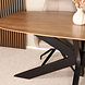 Lizzely Garden & Living Eettafel deens ovaal mangohout 180cm Austin lichtbruin ovale tafel duurzaam mango eetkamertafel