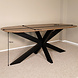 Lizzely Garden & Living Eettafel deens ovaal mangohout 180cm Austin lichtbruin ovale tafel duurzaam mango eetkamertafel