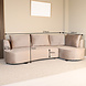 Lizzely Garden & Living Hoekbank Lando 270cm bank taupe velvet bankstel rechts loungebank