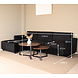 Lizzely Garden & Living Hoekbank design Riley 270cm bank zwart velvet loungebank links