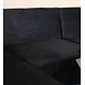 Lizzely Garden & Living Hoekbank design Riley 270cm bank zwart velvet loungebank links