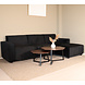 Lizzely Garden & Living Hoekbank design Riley 270cm bank zwart velvet loungebank rechts