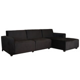 Lizzely Garden & Living Hoekbank design Riley 270cm bank zwart velvet loungebank rechts