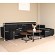 Lizzely Garden & Living Hoekbank design Riley 270cm bank zwart velvet loungebank rechts