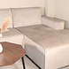 Lizzely Garden & Living Hoekbank design Riley 270cm bank champagne velvet loungebank rechts