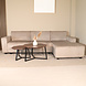 Lizzely Garden & Living Hoekbank design Riley 270cm bank champagne velvet loungebank rechts