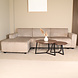 Lizzely Garden & Living Hoekbank design Riley 270cm bank champagne velvet loungebank links