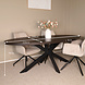 Lizzely Garden & Living Eettafel ovaal melamine 210cm Tommy donker walnoot ovale tafel