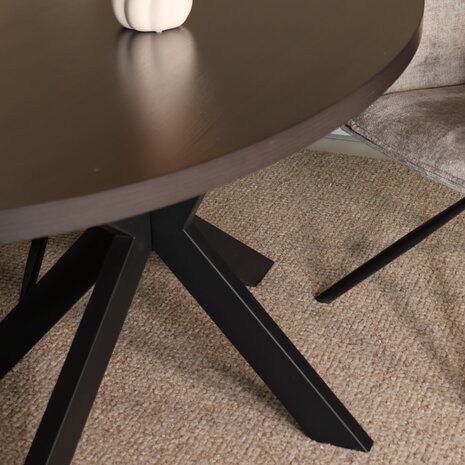 Lizzely Garden & Living Eettafel ovaal melamine 160cm Tommy donker walnoot ovale tafel