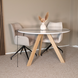 Lizzely Garden & Living Eettafel rond Ronsi wit met beige poten 120cm ronde tafel