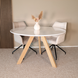 Lizzely Garden & Living Eettafel rond Ronsi wit met beige poten 120cm ronde tafel