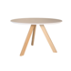 Lizzely Garden & Living Eettafel rond Ronsi wit met beige poten 120cm ronde tafel