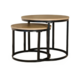 Lizzely Garden & Living Salontafel rond 2delig lichtbruin MDF Rutger Lizzely Garden & Living Salontafel rond 2delig lichtbruin MDF Rutger