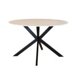Lizzely Garden & Living Eettafel rond 150cm Jenna marmerlook wit ronde tafel
