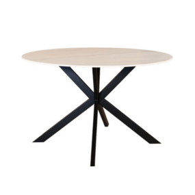 Lizzely Garden & Living Eettafel rond 150cm Jenna marmerlook wit ronde tafel