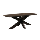 Salontafel deens ovaal mangohout 120cm zwart Livy