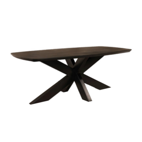 Lizzely Garden & Living Salontafel deens ovaal mangohout 120cm zwart Livy