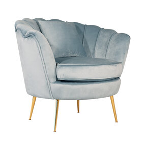 Lizzely Garden & Living Fauteuil zitbank 1 persoons Belle lichtblauw bankje