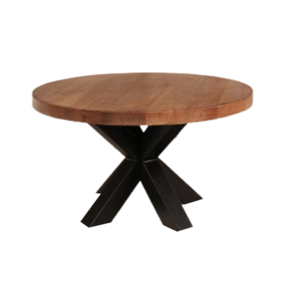 Lizzely Garden & Living Salontafel rond walnoot mangohout 70cm Jesse