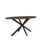 Eettafel ovaal visgraat 160cm Obie zwart ovale tafel