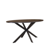 Lizzely Garden & Living Eettafel ovaal visgraat 160cm Obie zwart ovale tafel