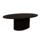 Salontafel ovaal zwart mangohout 120cm Moki