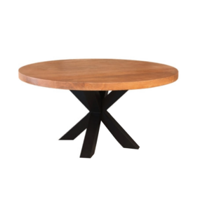 Lizzely Garden & Living Salontafel rond bruin mangohout 90cm Jesse