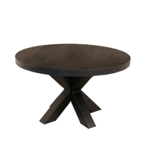 Lizzely Garden & Living Salontafel rond zwart mangohout 70cm Jesse