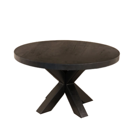 Lizzely Garden & Living 	Salontafel rond mangohout 70cm Jesse zwart