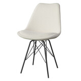 Lizzely Garden & Living Eetkamerstoel Viga gebroken wit teddy eetstoel