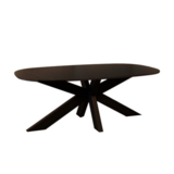 Lizzely Garden & Living Salontafel deens ovaal marmerlook zwart steen 120cm Elif