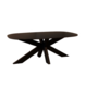 Lizzely Garden & Living Salontafel deens ovaal 120cm Elif marmerlook zwart