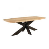 Lizzely Garden & Living Salontafel deens ovaal mangohout 130cm lichtbruin Livy