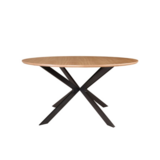 Lizzely Garden & Living Eettafel rond Ronsi bruin 150cm ronde tafel