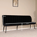 Lizzely Garden & Living Eetkamerbank 200cm Sally velvet zwart bank
