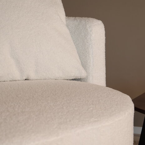 Lizzely Garden & Living Fauteuil loveseat teddy wit draaibare fauteuil Lizzely Garden & Living Fauteuil loveseat teddy wit draaibare fauteuil